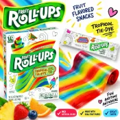 現貨🔥 美國直送🇺🇸✈️ Fruit Roll-Ups 彩虹水果捲 Tropical Tie-Dye 水果軟糖 10入
