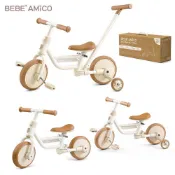 BEBE Amico Joyride 4合1 多功能成長三輪車｜可控手推車.幼兒三輪車.寶寶滑步車.兒童滑行車