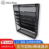 可壁掛辦公室52小七層金屬斜插多層桌面收納鐵藝鏤空資料文件架