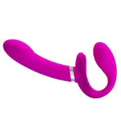 (店+)女女同拉拉專享 兩點同時按摩 蝴蝶造型12頻雙頭震動女用穿戴按摩棒 靜音 防水 USB充電 女同志 性愛 女性情趣用品