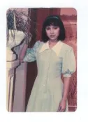 (珍190)  戚美珍  3*5 沖洗照片一張，早期圓角照片，保存還不錯!
