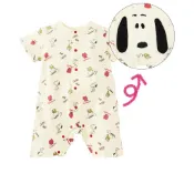 現貨 日本 史努比 短袖包屁衣 透氣純棉 爬服 夏天衣服 Snoopy 新生兒 男女寶
