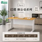 IHouse-【OA辦公室系列】巴德木紋空桌/辦公桌/工作桌 (寬可選100公分~180公分)