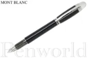 【Penworld】德國製 Mont Blanc萬寶龍 漂浮STARWALKER漂浮黑桿鉑金夾鋼筆 M尖 25600