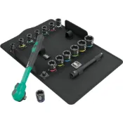 (店+)【Wera】Wera 8100 SB 12 Zyklop 舒適棘輪套筒組，3分3/8“公制, 16件套組