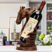 開業禮物 酒櫃裝飾 電視櫃擺件 玄關裝飾紅酒架擺件現代簡約北歐家居飾品葡萄酒架客廳創意家用酒柜裝飾品