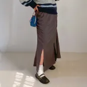 【現貨】後鬆緊雙開岔皺褶魚尾裙｜𝐗𝐗𝐕_𝟐𝟓