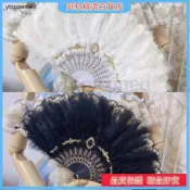 🌟台灣熱銷🌟古典新款複古超大扇扇子洛麗塔旂袍走秀拍照折扇闇黑係蕾絲羽毛扇 折扇 葵扇 蒲扇 芭蕉扇 毛扇