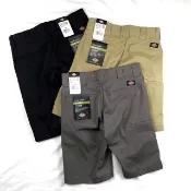 【Dickies】Dickies WR849 工作短褲 黑色 現貨  5分褲 窄版 鐵灰VG卡其DS flex 短褲 迪凱思(849HY4)