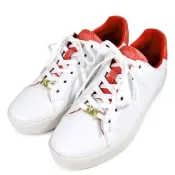 Michael Kors POPPY LACE UP 金字MK西班牙紅色滿版休閒小白鞋