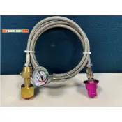 Sodastream氣泡機改裝直供配件 直接大鋼瓶和W21.8帶洩氣壓力錶 (大特價) TERRA等快扣型機型適用
