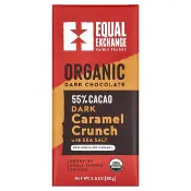 【iHerb】公平交易, 有機，黑巧克力，焦糖海鹽脆餅，55% 可可，2.8 盎司（80 克）