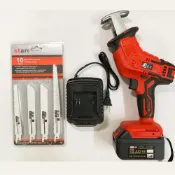 (店+)智玉科技有限公司 / 鋰電往復鋸 JJ 21V牧田款 3.0AH單電池 /大功率馬刀鋸/鋰充電式軍刀鋸/戶外手持電動伐木鋸