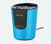 車充 先科 車用USB充電器 車載充電器 電壓偵測 智能晶片 過電流過電壓保護 -藍
