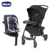 chicco官方直營-Mini Bravo輕量秒收車+Everone 0-12歲i-Size安全汽座(可旋轉)
