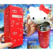 Hello Kitty 304不鏽鋼保溫瓶 230ML  麗嬰國際 保溫壺 保溫瓶 保溫水壺 可愛公仔頭杯蓋 保溫杯