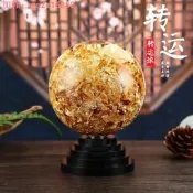 [75折下殺]金箔 球水晶球吉祥物擺件招聚玄關客廳店鋪裝飾工藝品開業禮品