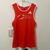 Adidas 愛迪達 亮橘色台北馬拉松 台北馬背心  運動背心