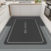 客製化 硅藻泥廚房專用地墊吸水防油速干耐臟可擦浴室衛生間滿鋪腳墊定制