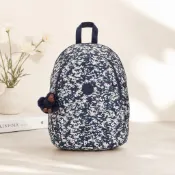 【台灣現貨】Kipling YARETZI 後背包｜藍白潑墨款 輕量防潑水 多層收納 日常通勤