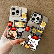 卡通情侶小狗 霧面防摔手機殼 OPPO A6X A6S A5 A3 pro A3X A53 A38 A31 A9 R17