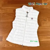 2025 秋冬新款 Moncler Igens 、象牙白，米白色 、經典  貼布Logo 羽絨  保暖 背心、馬甲、