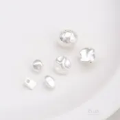 Ala----  保色厚異形石頭珠三角小碎金隔珠不規則散珠diy串手鍊飾品配件