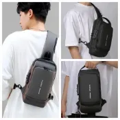 (店+)【LEEHER】胸包/機車包/胸包男/騎士包/後背包/斜背包/男包/側背包/防盜後背包/防水胸包/運動胸包/大胸包