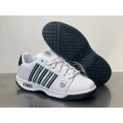 琳~ K-SWISS 男經典運動鞋 休閒鞋 01353-123 復古老爹鞋 白、綠、黑三色線條設計
