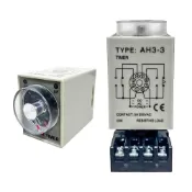 (店+)AH3-3 時間繼電器 時控開關220V 通電延遲 可調10-60秒/6-60分 超能玩工 包退0費用