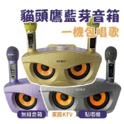 LoveShop批發小鋪 SD306plus 貓頭鷹藍牙音箱 無線麥克風 K歌一體機 音響 家庭KTV機