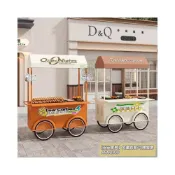 (店+)【安安家具】夜市餐車 夜市擺攤車 移動攤位小推車地攤車鐵藝花車擺攤車酒店商場飲料蛋糕餐車 攤車 推車餐車 夜市擺攤車