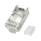 (店+)CAT6A CAT.6A 金屬 水晶頭 鍍金 兩件式 非穿透式 網路頭 8p8c 三叉鍍金 網路水晶頭 金屬遮蔽 單排