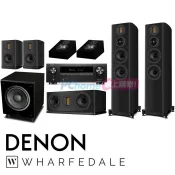 DENON AVR-X1800H 環繞擴大機+Wharfedale EVO 5.4+EVO 5.C+EVO 5.1+DM12 3D+SW-10天空聲道家庭劇院組