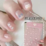 唯愛-Only Love 馬卡龍貓咪表情浮雕愛心美甲指甲手帳筆記本耳機套手機殼小貼紙 台灣現貨 P414