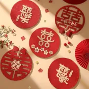 現貨 日日囍∞DIY金蔥囍字貼 閃粉囍字 窗貼 大門囍 金蔥囍字 婚房佈置 婚禮佈置 喜字貼紙 囍字貼紙 婚房裝飾