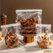 ✨在台出貨✨熱銷 吐司袋 麵包包裝袋 吐司 烘焙 450g 袋子 食品 餅乾 自封 打包 紙袋 250克 蛋糕 麻薯
