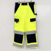 【DOKODEMO】Dickies Industry 高視覺度工作褲，歐洲限量版，拉鍊門襟，螢光霓虹黃，40T 碼，古著。