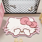 浴室地墊 helloKitty衛生間吸水速乾地墊家用墊子浴室防滑地毯廁所門口腳墊