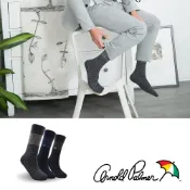 【Arnold Palmer 雨傘】條紋雅緻休閒紳士襪│襪子│男襪│紳士襪│長襪│棉襪│高含棉異味OUT