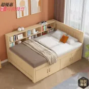 書櫃床 全實木床 單人床 雙人床 小戶型床 收納床 抽拉床 實木床 3尺單人床 中高床 伸縮床 書桌床 組合床