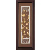 開運陶源 雅鑑鑫品 【古典中國風系列 九如呈祥】 鯉魚 純金金箔畫 102x38cm