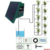 BSV-IC013 太陽能自動定時澆水器套裝帶數顯屏 可澆10盆盆栽 30種澆水時長設置 7種澆水間隔設置  防虹吸 植