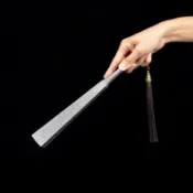 🔥玄鐵扇鍛打隕石紋全金屬扇骨絹布扇面防身把玩收藏摺扇中國風扇子免運