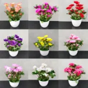 ✨臺灣熱銷✨    杜鵑花高級仿真花    客廳裝飾品   盆栽映山紅仿真盆栽桌面家居臥室假花