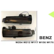 小亞車燈＊全新 BENZ 賓士 W204 W212 W117 W156 W176 後視鏡 一抹藍 後視鏡方向燈