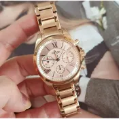 FOSSIL  羅馬三眼計時 經典滿鑽鋼帶 女錶 36/38MM  【 Watch On-line Store 】