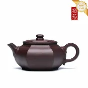 柳岸小舖 【全手工原礦】紫砂壺 大茶壺 茶具 六方壺 大彬壺 老紫泥 宜興名家 320cc 泡茶利器 收藏送禮 職人匠心