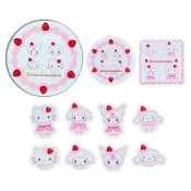 Sanrio 三麗鷗 粉色草莓蛋糕系列 造型貼紙鐵盒組 三麗鷗家族 351792A