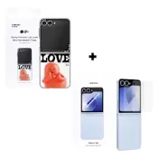 SAMSUNG【贈原廠保護貼】Galaxy Z Flip6 原廠黏黏怪物研究所聯名保護殼-Love款 (FPF741)